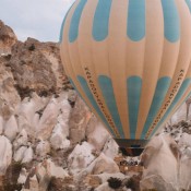 Experience a sunset balloon ride in Cappadocia, enjoy stunning views as the sun sets over fairy chimneys, and capture unforgettable moments in the sky